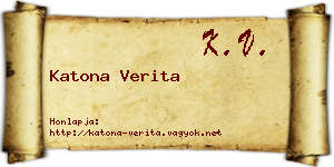 Katona Verita névjegykártya